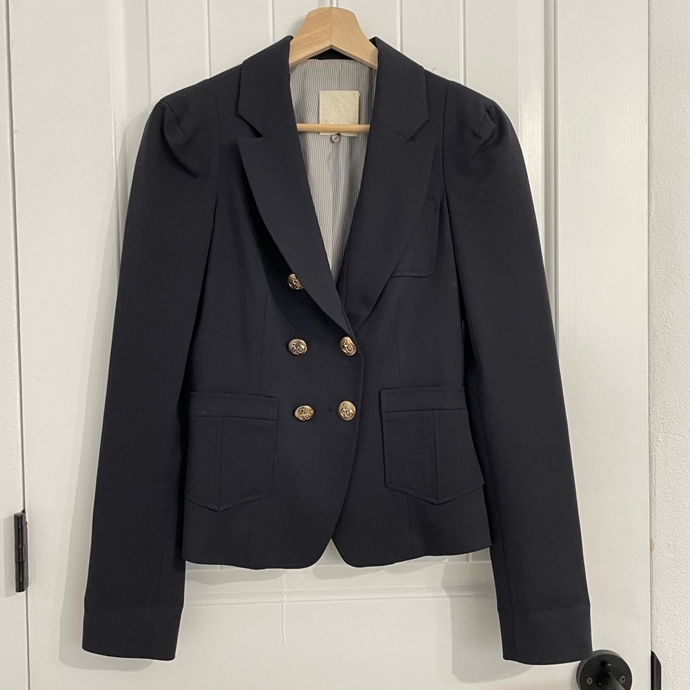 Rebecca Taylor Navy Blue Blazer